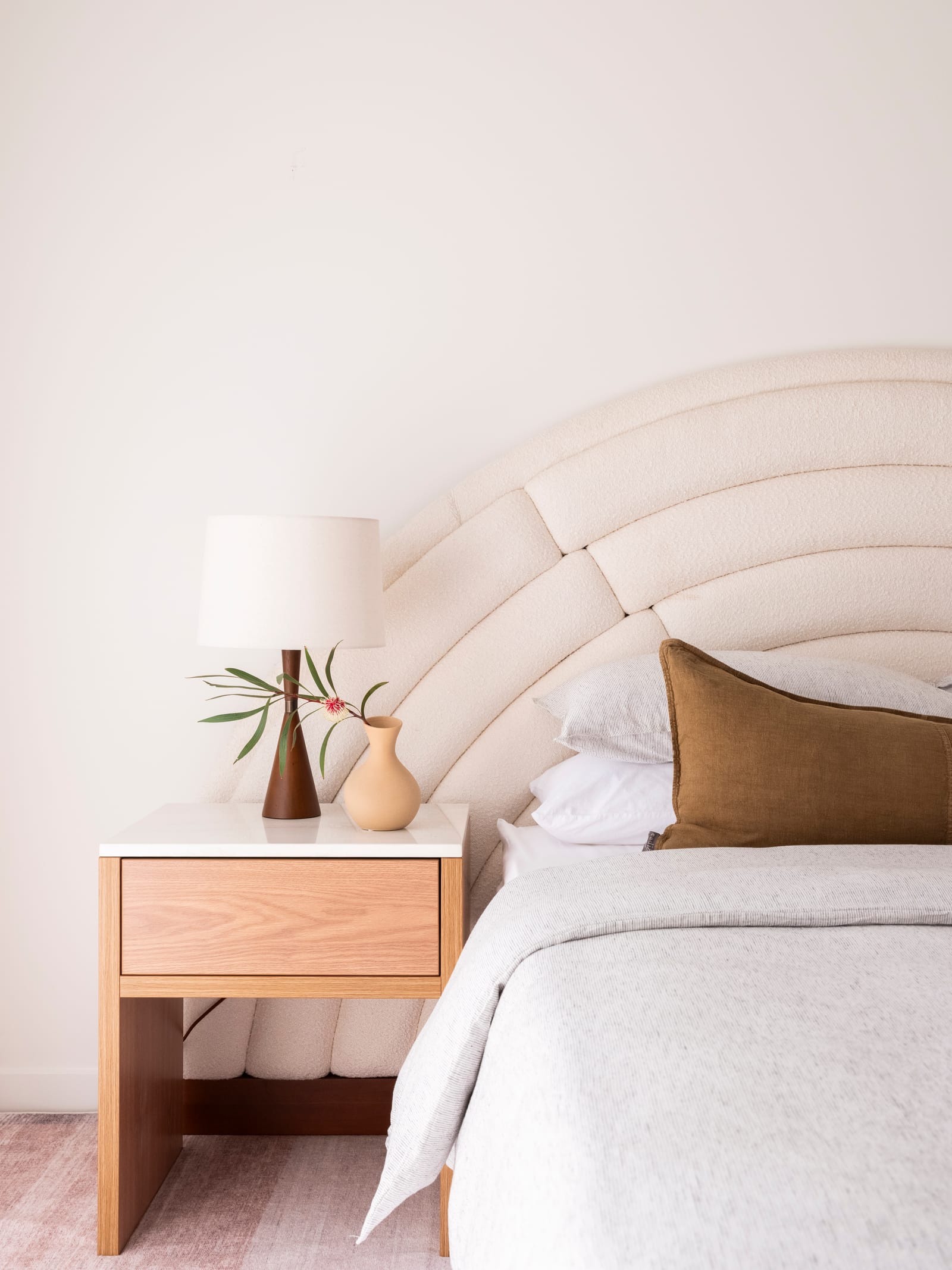 Bedroom interior during a unit inspection