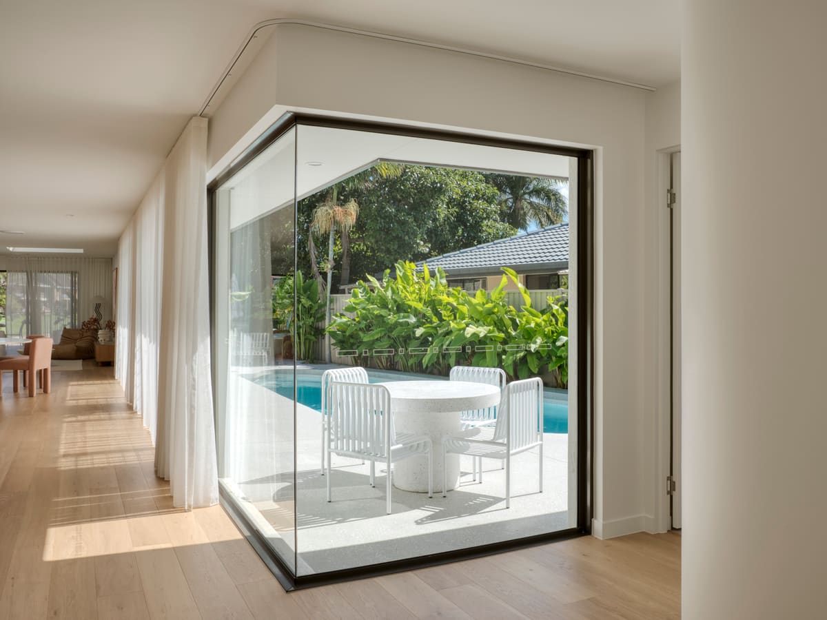 Gold Coast interior looking onto a pool